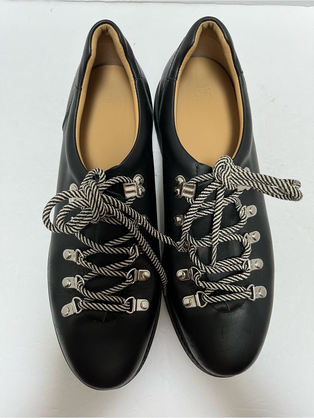Cricle Cage Black Leather Mountain Derby Shoes Size Men’s 44 US 10.5-11 EUC